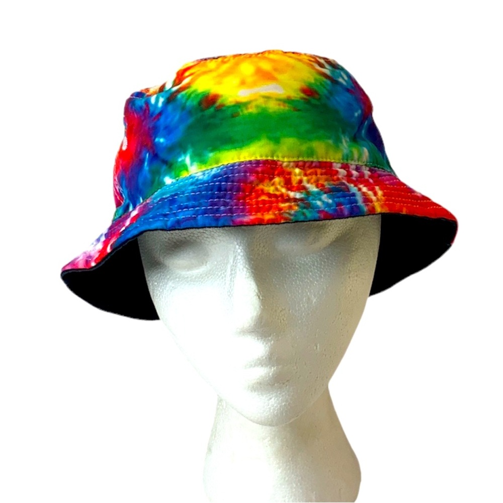 H&M Tie Dye Multicolor Rainbow Bucket Hat One Size Adult